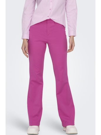 Only Broek ONLPEACH MW FLARED PANT TLR NOOS 15298660 Raspberry Rose