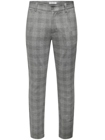 Only & Sons Broek ONSMARK TAP 020912 CHECK PANT 22026266 MEDIUM GREY MELANGE