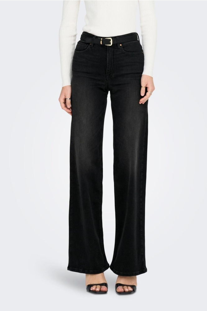 Only zwarte dames jeans | Model vooraanzicht