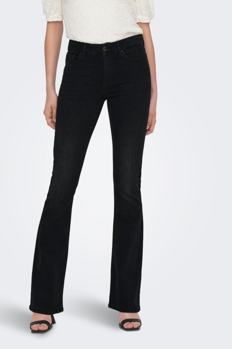 Only zwarte dames jeans | Model vooraanzicht