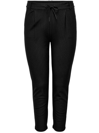 Only Carmakoma Broek CARGOLDTRASH PINSTRIPE PANT JRS NOO 15284035 Black Stripes