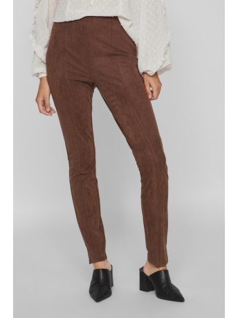 Vila Broek VISUDAS HW SLIT LEGGINGS - NOOS 14084354 SHAVED CHOCOLATE