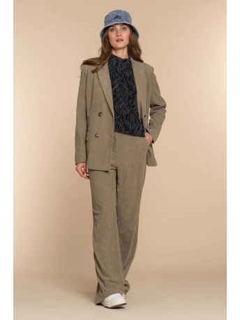 Geisha Broek CORDUROY FLARED BROEK 31532 10 000745 TAUPE