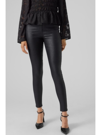 Vero Moda Broek VMSOPHIA HR SKINNY COATED JEANS 10300469 Black/GLITTER