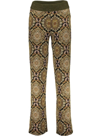 Geisha Broek PANTALON MET PRINT 31652 20 Black/Green combi