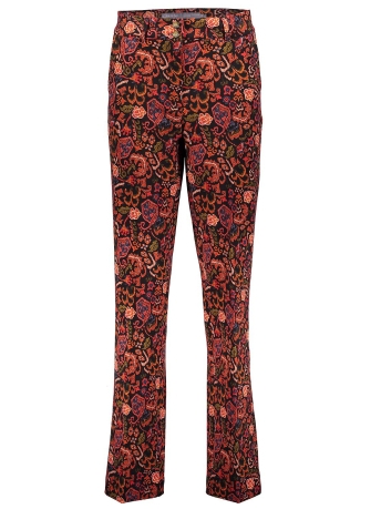 Geisha Broek PANTALON MET PRINT 31569 32 Black/Red/Cognac