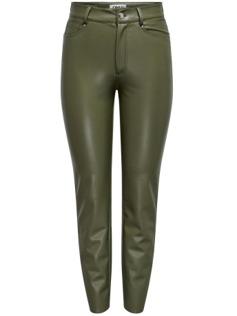 Only Broek ONLEMILY HW ST ANK FAUX LEATHER PNT 15209293 Winter Moss