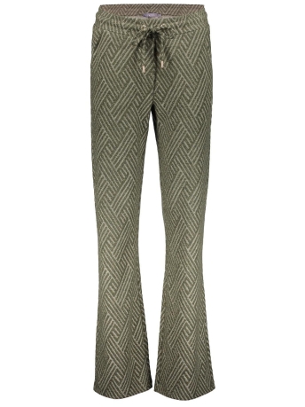 Geisha Broek BROEK MET GLITTER PATROON 31870 47 Dark olive/Sand/Gold