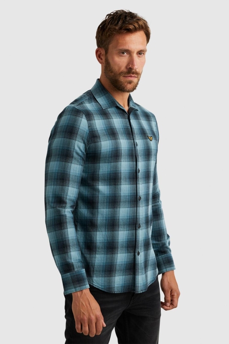 PME legend blauwe heren overhemd | Model vooraanzicht