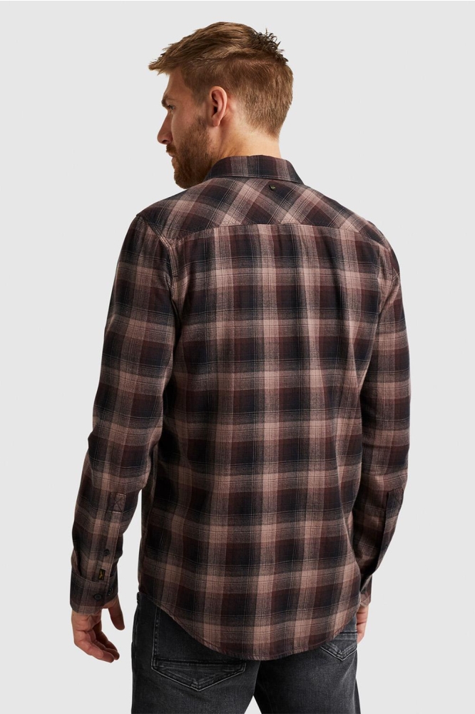 PME legend paarse heren overhemd | Model achteraanzicht