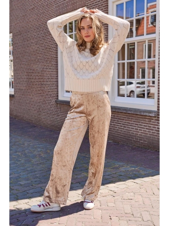 Red Button Broek COLETTE CRUSHED VELVET SRB4130 89 CLAY