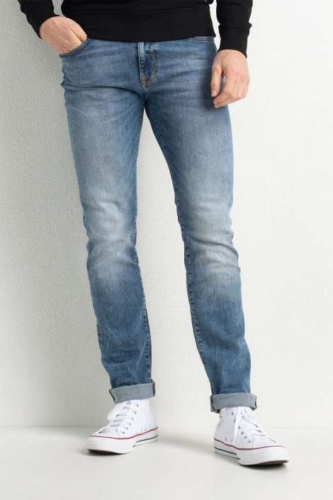 Petrol Industries blauwe heren jeans | Model vooraanzicht