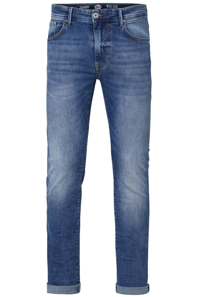 Petrol Industries blauwe heren jeans | Vooraanzicht