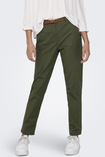 Jacqueline de Yong Broek JDYCHICAGO MW BELTED CHINO PANTS PN 15311897 Kalamata