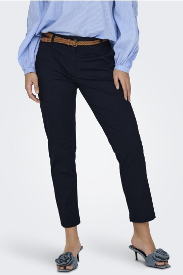 Jacqueline de Yong Broek JDYCHICAGO MW BELTED CHINO PANTS PN 15311897 Night Sky