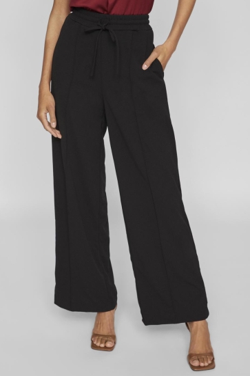 Vila Broek VICLUA HW WIDE PANTS-NOOS 14095436 BLACK BEAUTY
