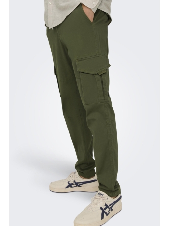 Only & Sons Broek ONSDEAN LIFE TAP CARGO 0032 PANT NO 22025431 Olive Night