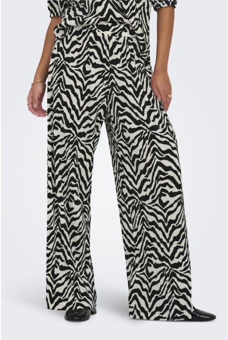 jdybravo plisse pant jrs atk 15317551 jacqueline de yong broek eggnog black zebra