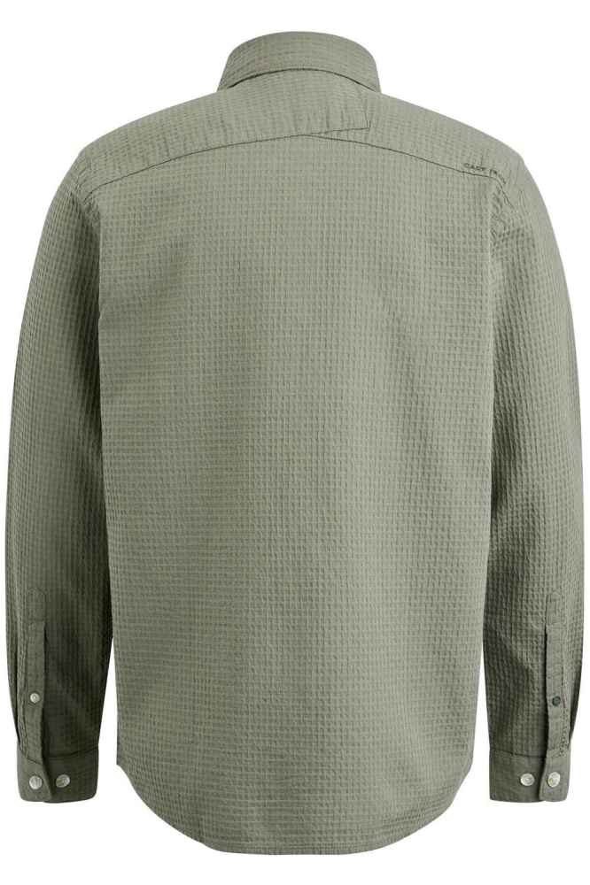 Cast Iron groene heren overhemd | Achteraanzicht