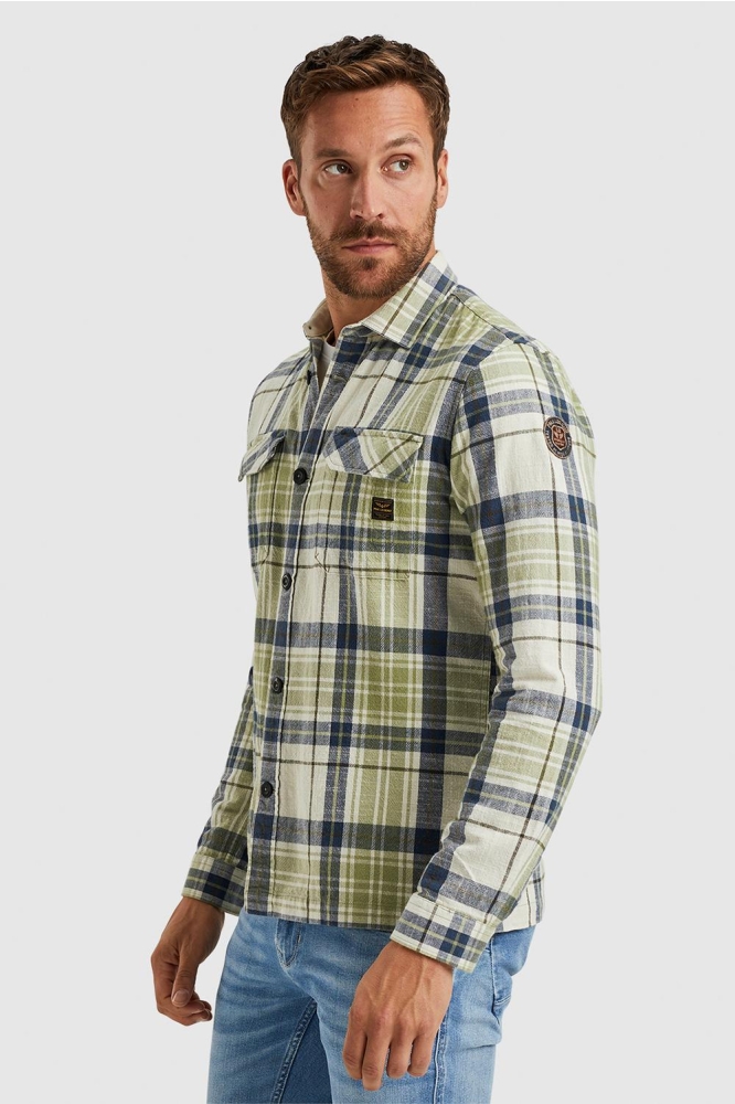 PME legend groene heren overhemd | Model vooraanzicht