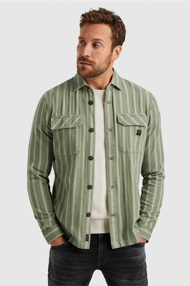 PME legend groene heren overhemd | Model vooraanzicht