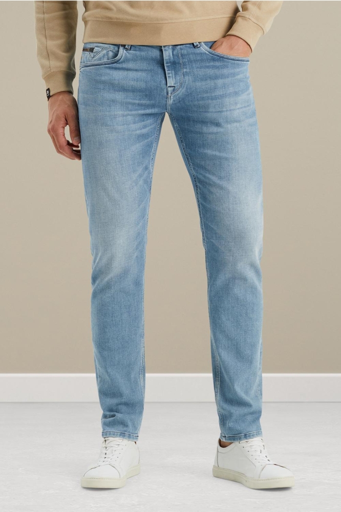 Vanguard blauwe heren jeans | Model vooraanzicht