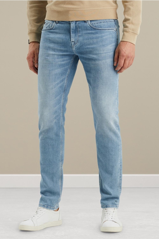 Vanguard blauwe heren jeans | Model vooraanzicht