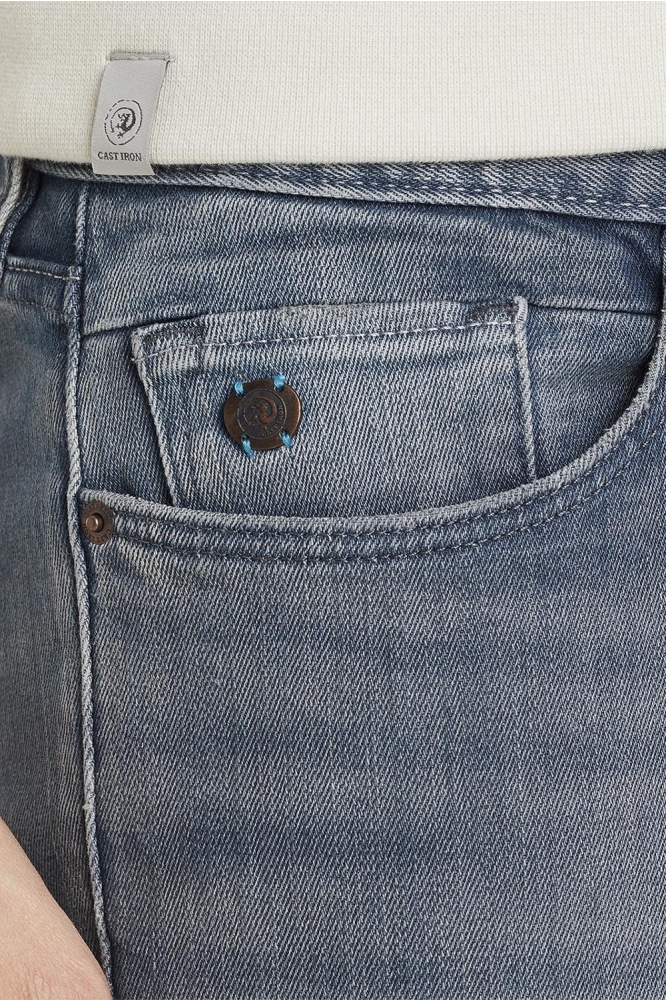 Cast Iron blauwe heren jeans | Close up