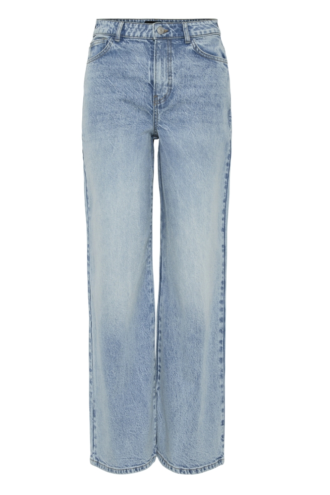 Pieces blauwe dames jeans | Vooraanzicht