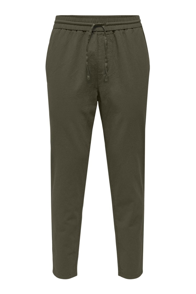 Only & Sons groene heren broek | Vooraanzicht