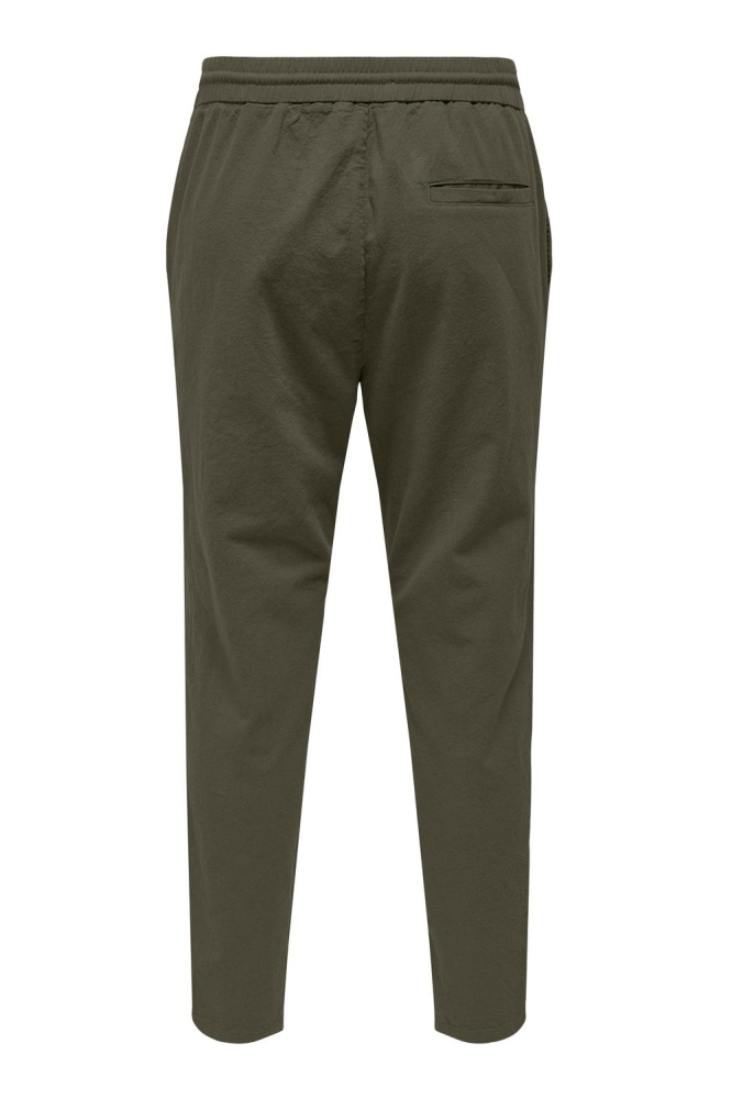 Only & Sons groene heren broek | Achteraanzicht