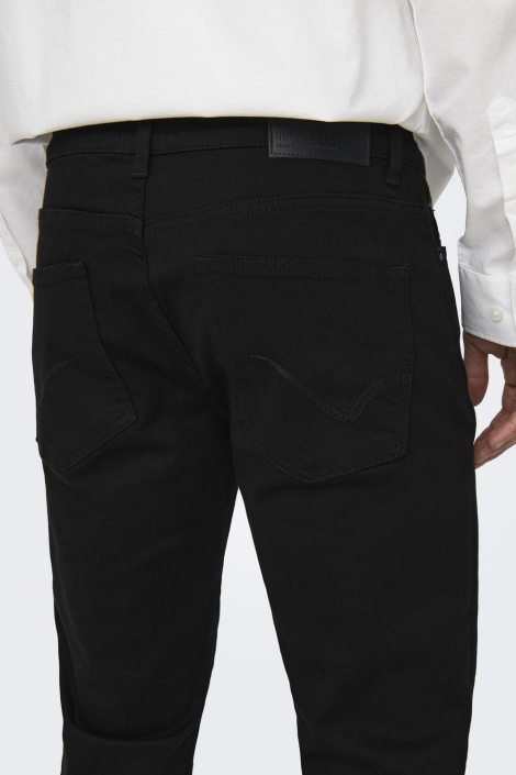 Only & Sons zwarte heren jeans | Close up