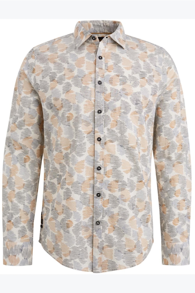 PME legend beige heren overhemd | Vooraanzicht