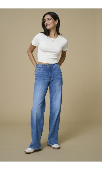 JDYFELINA-FINA HW WIDE MED BLUE DNM 15342089 Medium Blue Denim