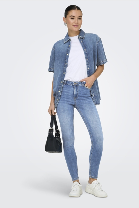 Jacqueline de Yong blauwe dames jeans | Model vooraanzicht