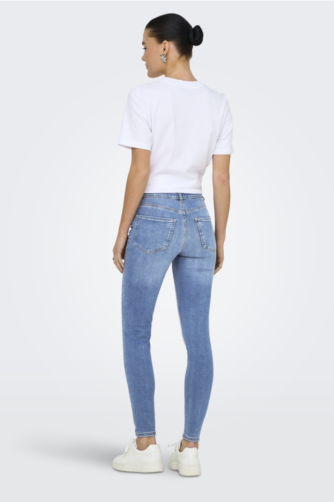 Jacqueline de Yong blauwe dames jeans | Model achteraanzicht