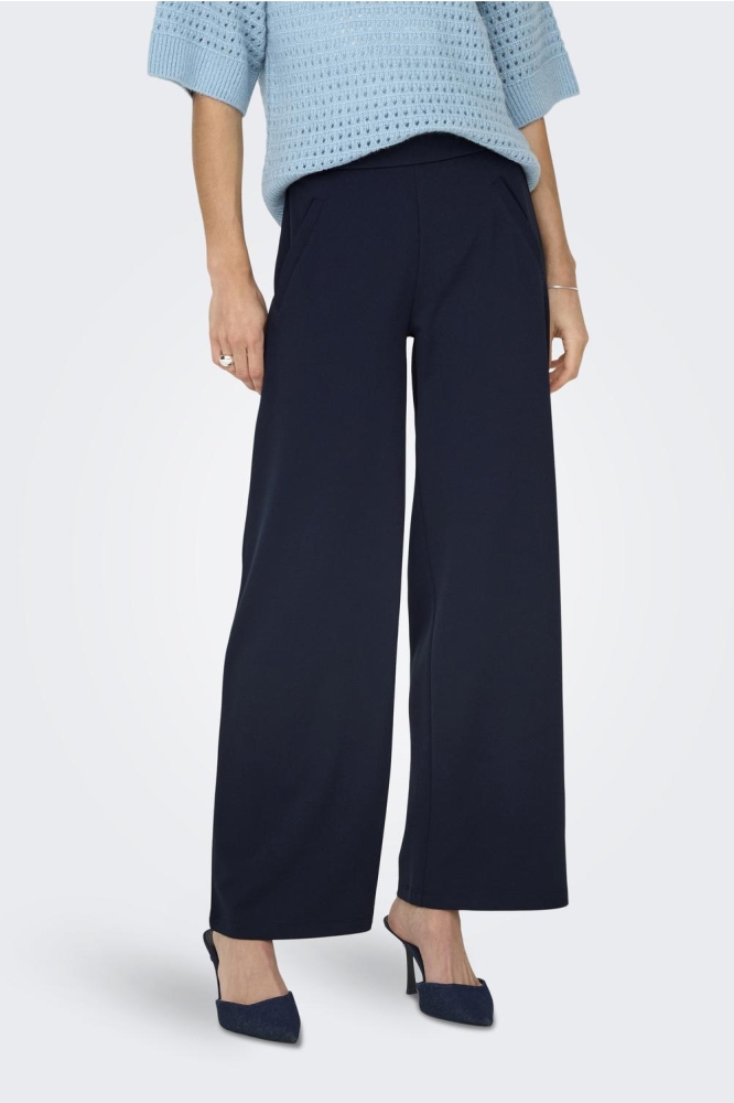 Jacqueline de Yong blauwe dames broek | Model vooraanzicht