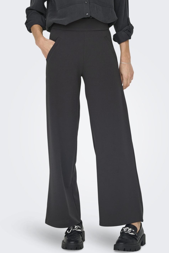 Jacqueline de Yong grijze dames broek | Model vooraanzicht