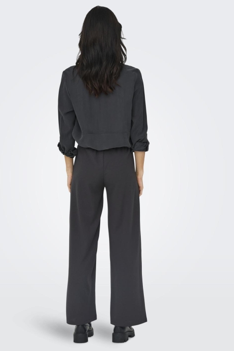 Jacqueline de Yong grijze dames broek | Model achteraanzicht