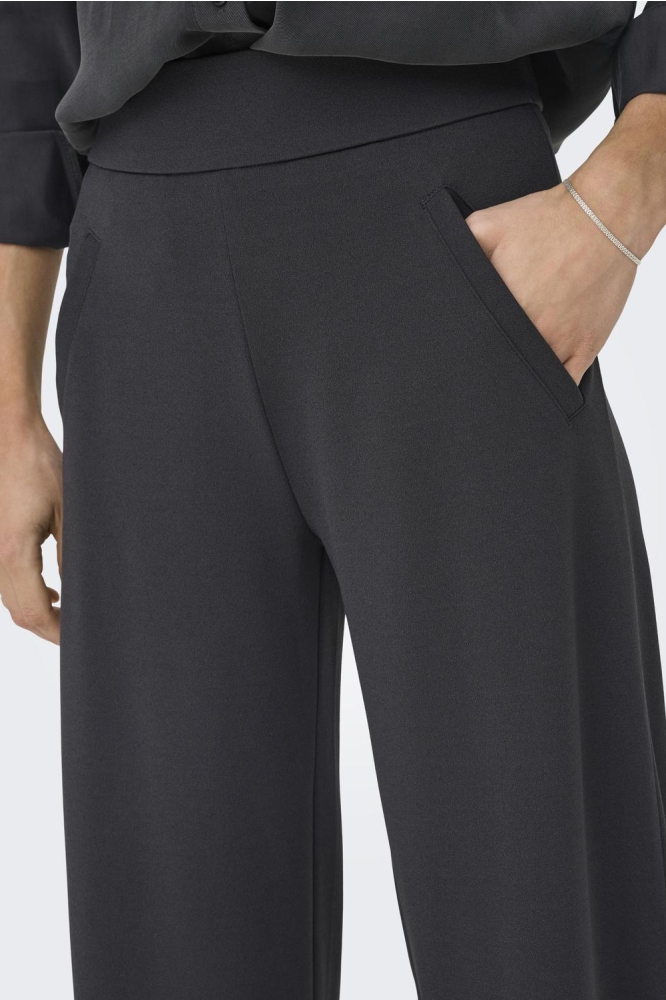 Jacqueline de Yong grijze dames broek | Close up