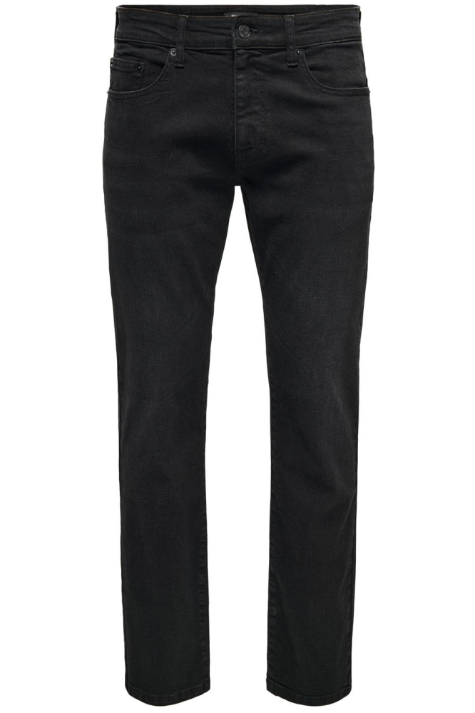 Only & Sons zwarte heren jeans | Vooraanzicht