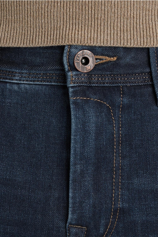 Vanguard blauwe heren jeans | Close up