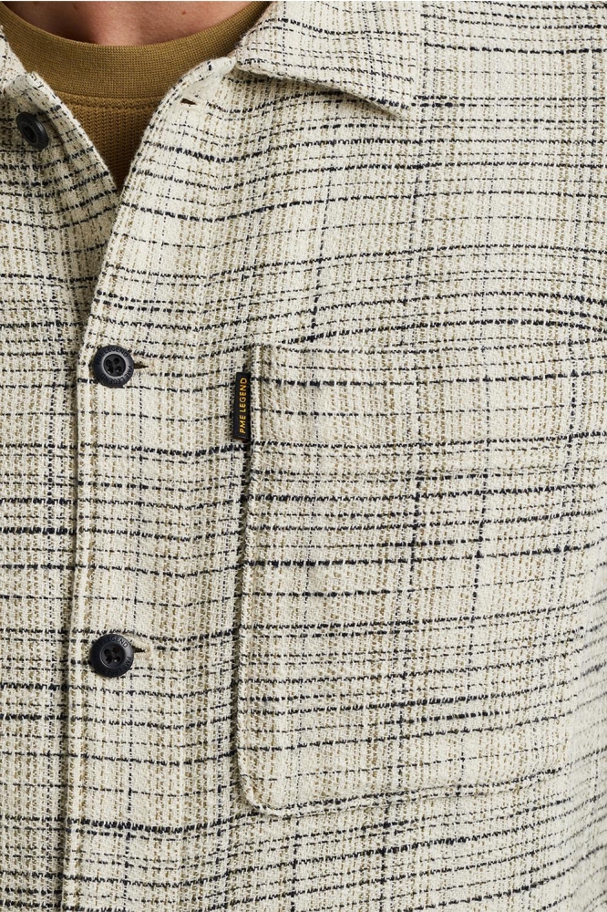 PME legend beige heren overhemd | Close up