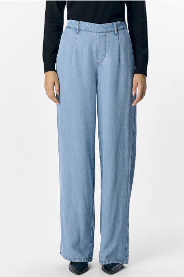 Object Broek OBJFRAME LISA WIDE MW PANTS NOOS 23045548 LIGHT BLUE DENIM