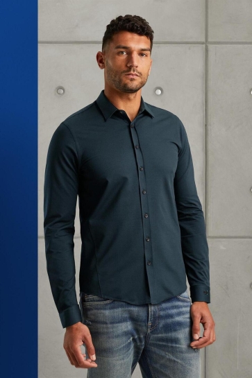Cast Iron Overhemd OVERHEMD VAN TWILL JERSEY CSI2408204 5442