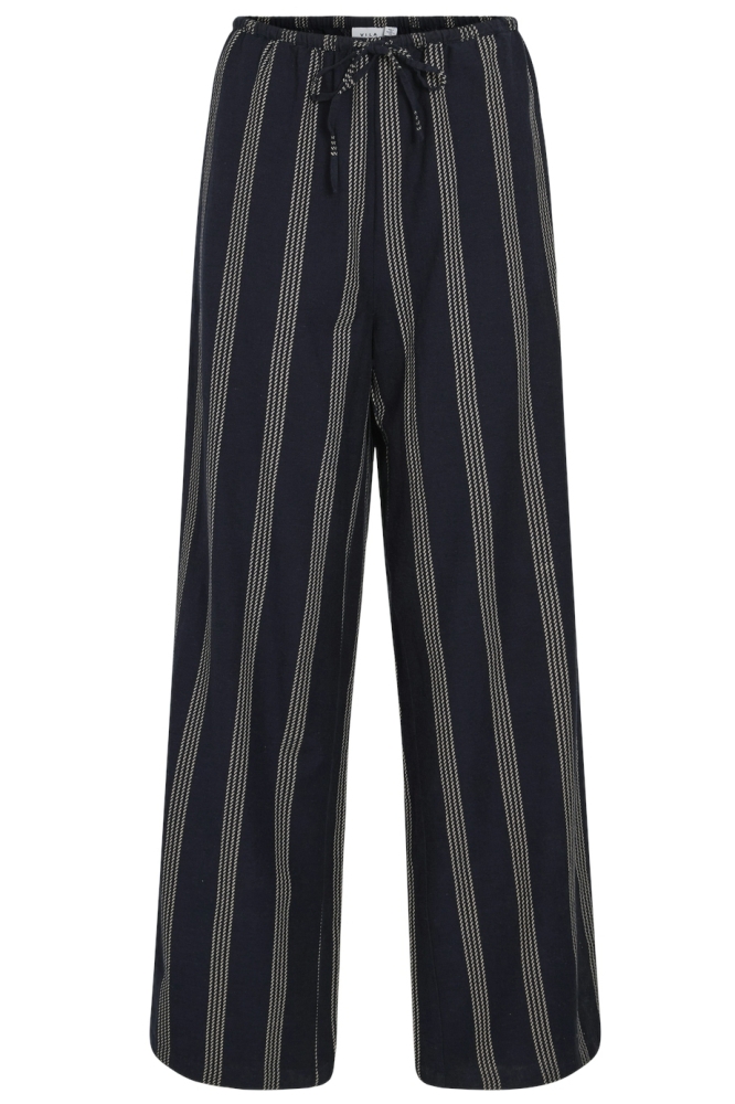 Vila blauwe dames broek | Vooraanzicht