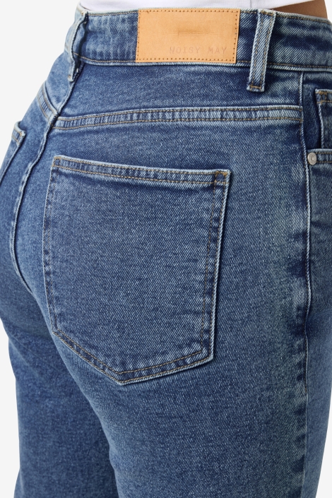 Noisy may blauwe dames jeans | Close up