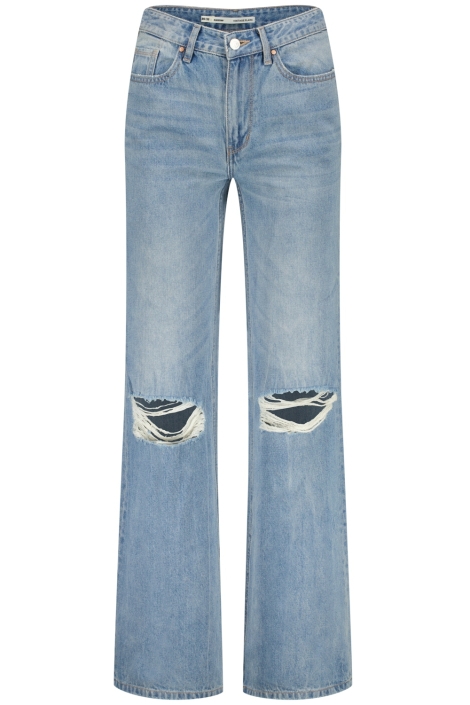 Raizzed blauwe dames jeans | Vooraanzicht