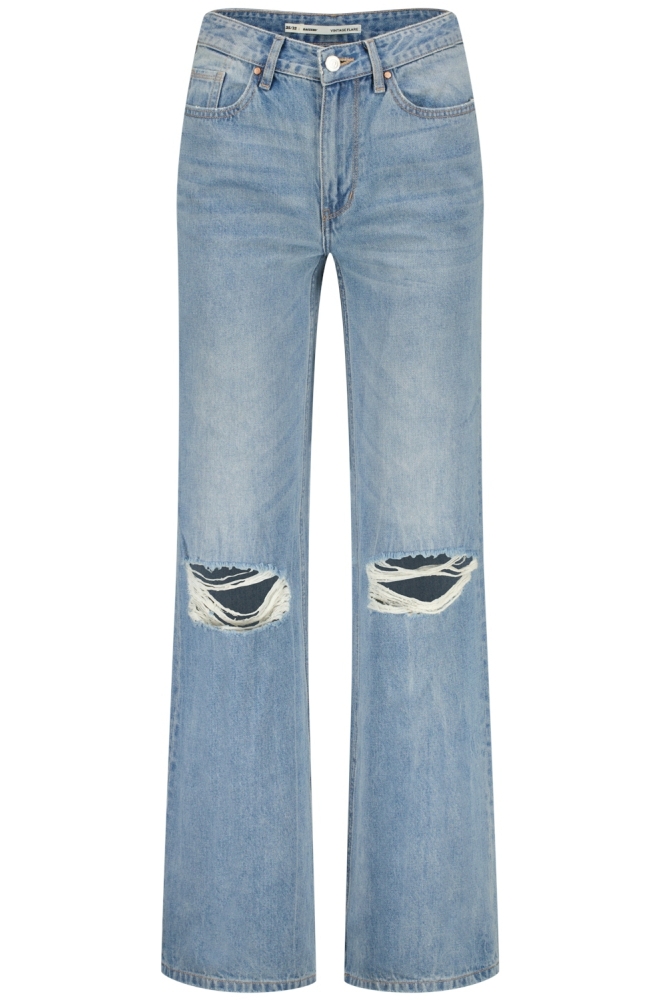 Raizzed blauwe dames jeans | Vooraanzicht