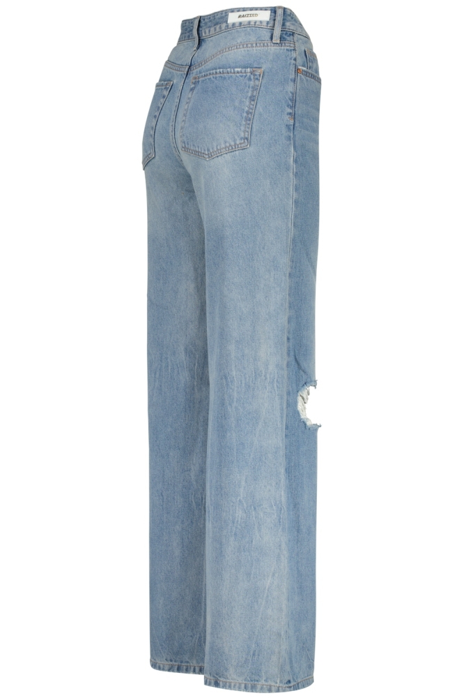 Raizzed blauwe dames jeans | Zijaanzicht